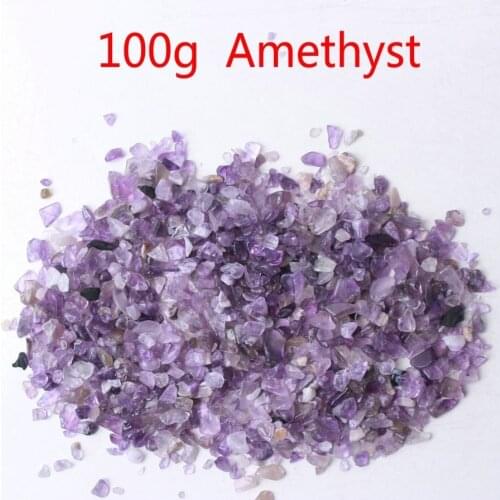 100g Wholesale Beautiful Tumbled Natural amethyst Crystal Stone specimen Gravel lucky Healing Meeting love
