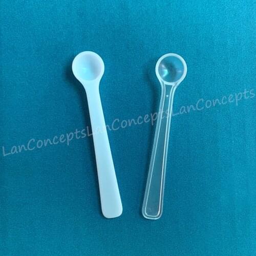 100pcs/lot 0.3ML Tiny Plastic Measuring Scoop 0.15 gram Measure Spoons 150mg Micro Spoon 0.15g Scoops - Free shipping
