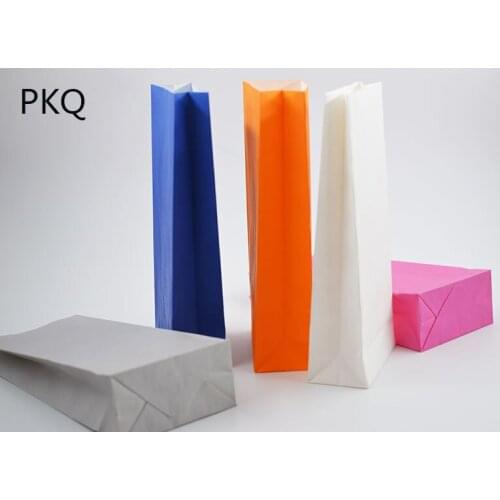 100pcs Wholesale Kraft Paper Bag Gift Bags DIY Breads/Candy/Bread Packaging Bag Birthday Wedding Party Favor Decoration Supplies