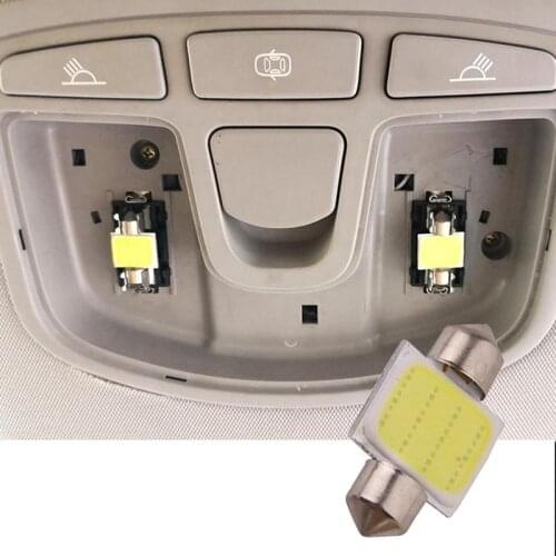 2PCS Car Styling Festoon 31mm LED Bulbs COB LED Light 12SMD LED Auto Housing Roof Lamp Car Dome Light Auto Interior Roof ReaD