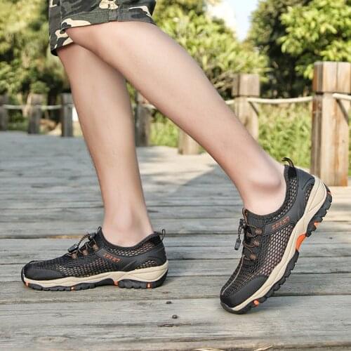 2021 fashion Spring New Designer Mesh hot sale Shoes Outdoor Hiking Men shoes Sneakers Male Casual shoes Leisure Breatheable