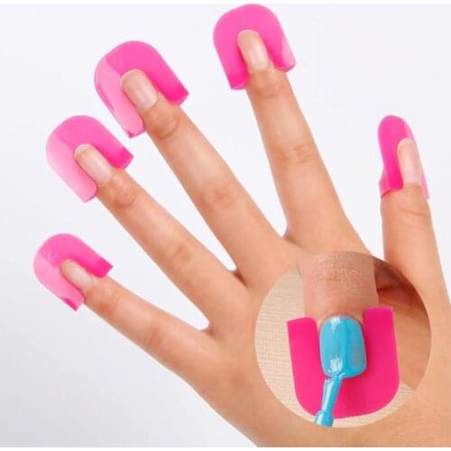26pcs/set 10 Sizes G Curve Shape Nail Form Protector Varnish Shield Finger Cover Spill-Proof French Stickers Manicure Art Tools