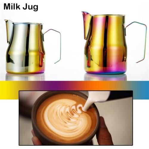 300/500/700ml Milk Jug Stainless Steel Frothing Pitcher Pull Flower Cup Milk Frothers Mug Espresso Cappuccino Art Coffee Tools