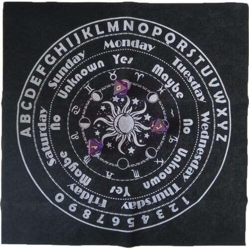30x30cm Art Pagan Altar Cloth Tablecloth Divination Game Card Pad Pendulum Chart Table Cover Props