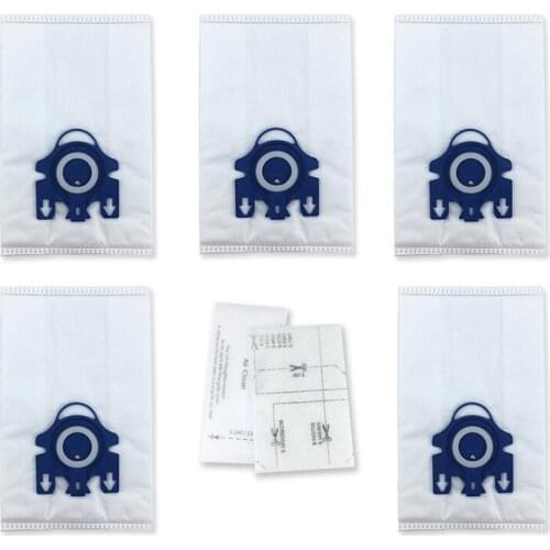 5Pcs 3D Efficiency Dust Bags Filters for Miele GN Series S5000 S8000 SF-50 Sweepers Vacuum Cleaner Parts