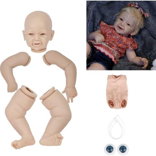 53CM Lifelike Reborn Baby Doll 21 Inches DIY Blank Doll Kit Cute Vinyl Silicone Unpainted Unfinished Parts Dolls Bonecas Toy