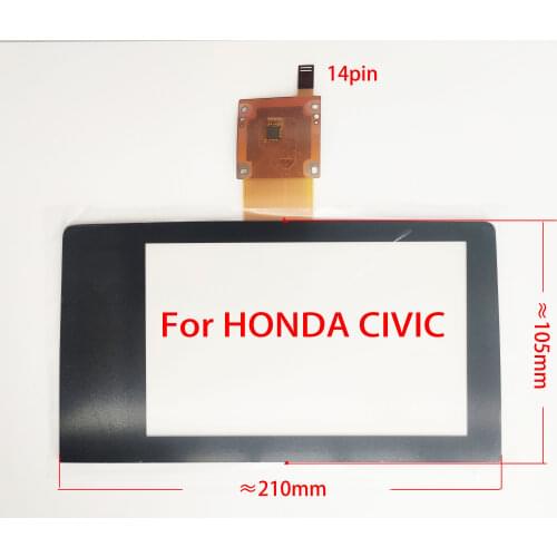 7 Inch Tocuh Screen Capacitive Sensor Digitizer Panel For Honda Ten Generation Civic 14Pin
