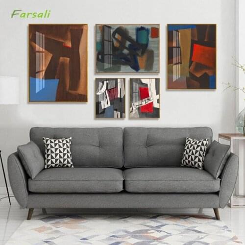 Abstract Style Decoration Posters and Prints Canvas Art Painting Wall Pictures for Living Room Office Room Square