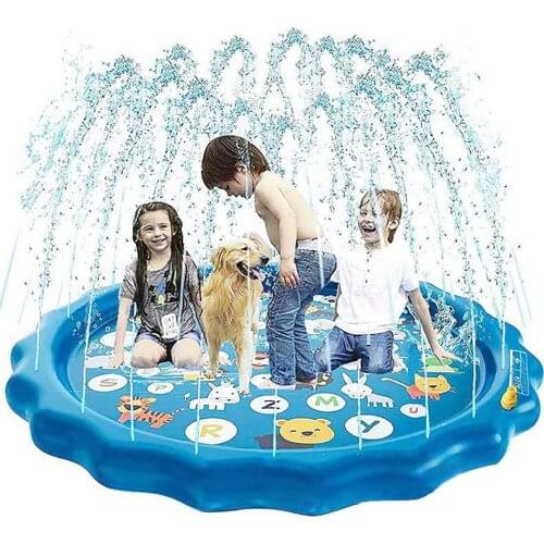 170cm Kids Inflatable Water spray pad Round Water Splash Play Pool Playing Sprinkler Mat Yard Outdoor Fun Swimming Pools