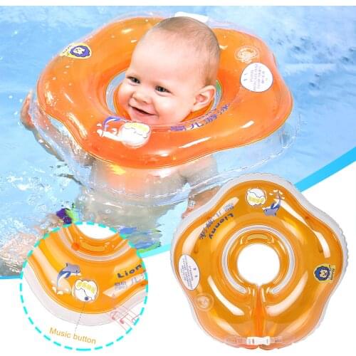 Baby Swimming Float Ring Inflatable Neck Pool Floats with Safe Bottom Support Children Waist Swim Water Toy Accessories Toys