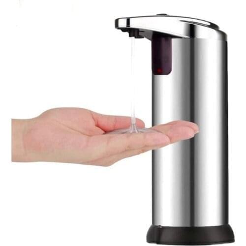 Touchless Liquid Soap Dispenser Smart Automatic Sensor Double Button Adjustable Stainless Steel Liquid Gel Dispensers Bathroom