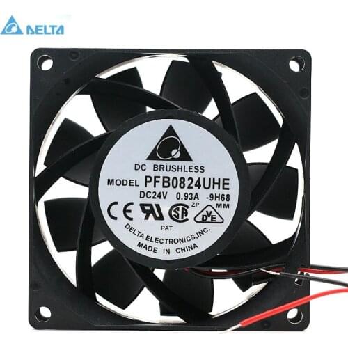 For delta PFB0824UHE 8038 24V 0.93A 4 line PWM temperature control inverter cooling fan 107.3CFM 7500RPM