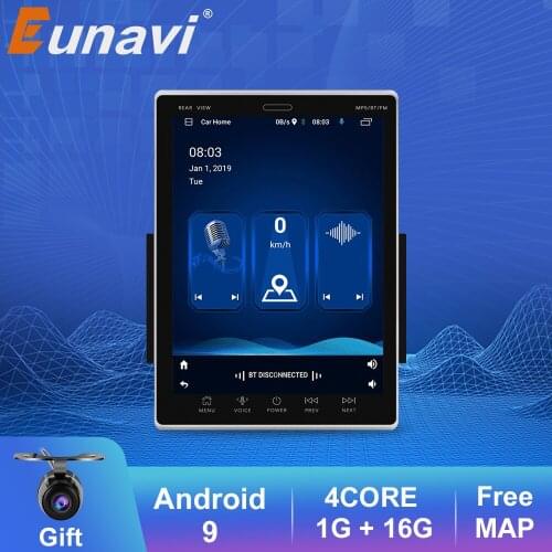 Eunavi 2 Din Android 9 Car Radio Audio Multimedia Player Universal Auto Stereo RDS FM 2Din WIFI 7 inch GPS Navigation IPS Screen