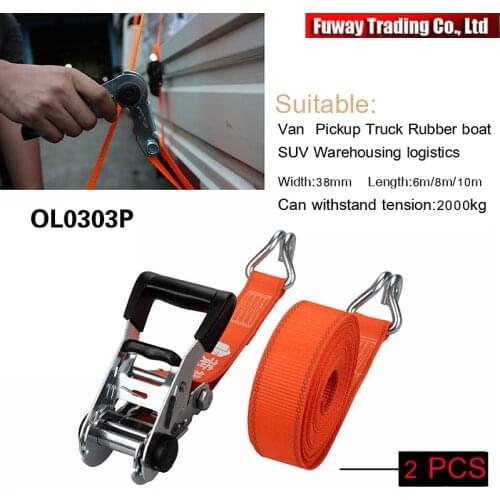 FUWAYDA Classic 2 tons 6M SUV top luggage pickup truck Banding tightening rope tensioner Band Medium-sized cargo fixed bundled
