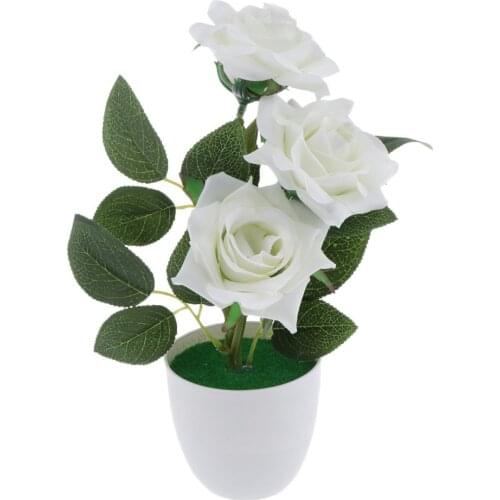Artificial Lifelike Rose Silk Flower Bouquet Fake Plant For Garden Wedding Event