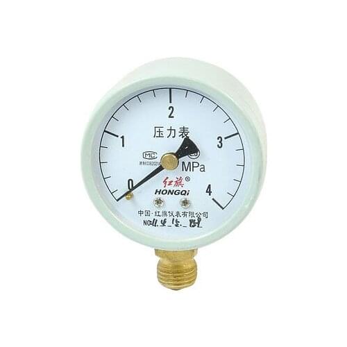 0-4 Mpa Air Water Pressure Wht Dial Compound Gauge