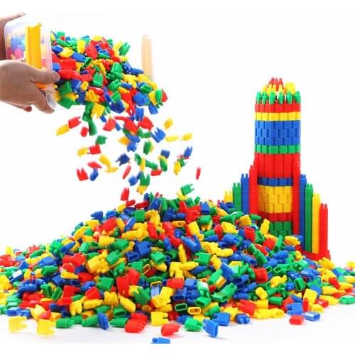 Bullet-Shaped Construction Building Blocks DIY Puzzle Toys Plastic Assembly Stacking Toys 3D Early Educational Childhood Toys