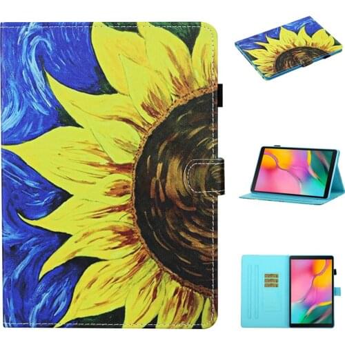 Leather PU Smart Cover Case For Samsung Galaxy Tab A 10.1 2019 SM-T510 SM-T515 T510 T515 Stand Soft Shockproof Tablet Shell