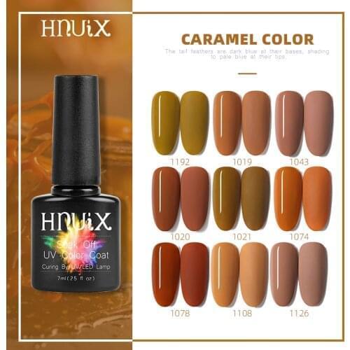 Top Coat UV Gel Nail Polish Matte Coffee Series Caramel Pink Dip on Warm Colors Soak Off UV LED Gel Varnish Nail Art 7ml