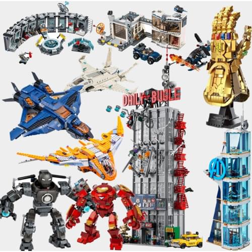 New 3700PCS 25 DOLLS Marvel Avengers Spiderman Daily Bugle Tower Heroes Model FIT 76178 Building Blocks Bricks Kid Toy Gift