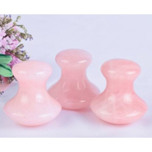 1 Piece Mushroom shape GuaSha Stone Natural Rose Quartz Face massage Guasha Tool Body Facial Back Beauty GuaSha Treatment