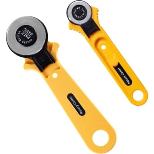 Nonvor 28mm/45mm Circular Rotary Cutter Knife Tool Cut Stainless Steel Safety Cutting Leathercraft Knife Leather Fabric Cutter