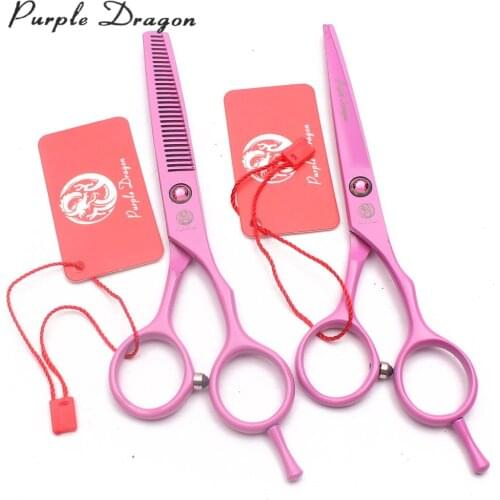 5.5" Stainless Pink Color Straight Scissors Thinning Shears Professional Pet Scissors Animal Shears Dog Grooming Scissors Z1013