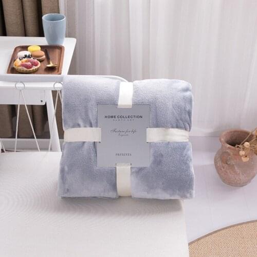 Ins Ball Grey Blanket Solid Flannel Fleece Throw Blankets for Living Room Bedroom Air Conditioning Bed Blankets on Sofa Bedding