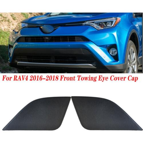 L&R Front Bumper Tow Hook Towing Eye Cover Cap For Toyota RAV4 2016 2017 2018