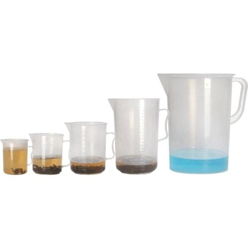 Capacity 250ml 500ml 1000ml 2000ml 5000ml Plastic Measuring Cup Graduated Lab Test Liquid Measure Tool Lot Lab Supplies