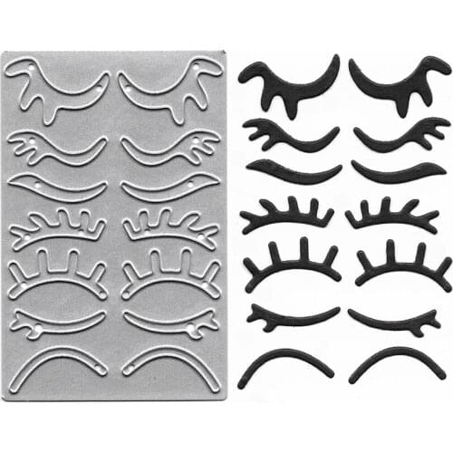 Eyelash New Dies 2021 Cutting Dies Scrapbooking Die Cut Stencils Mold Card Making Craft Hot Foil Plate Crafts Embossing Folders