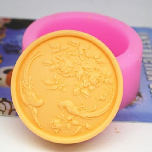 Silicone mold Phoenix round shape handmade soap candle mold Chocolate Fondant cake mould Baking mold DIY tools