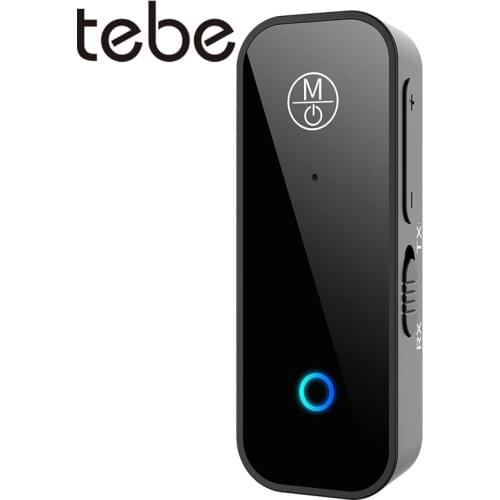 Tebe Bluetooth Stereo Receiver Transmitter Car 3.5mm Aux Wireless Audio Adapter with Clip For TV Headphones Speaker