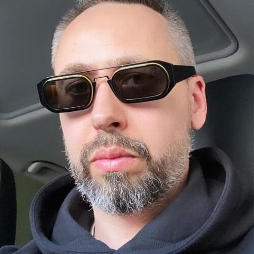 Unique Mens Sunglasses Classic Small Square Driving Shades Vintage Sunglasses Travel Black Male Sun Glasses UV400