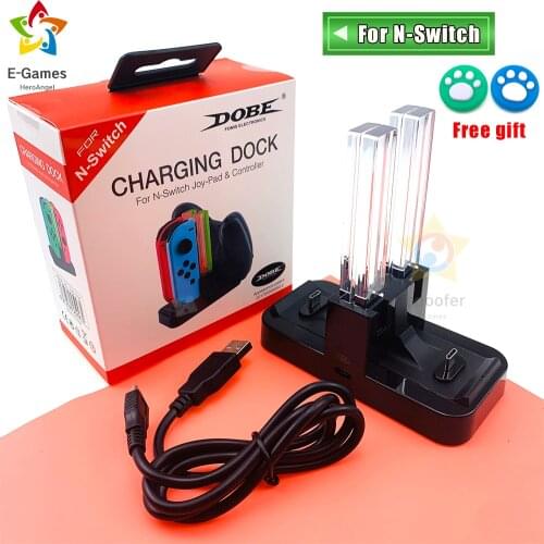 Charging Dock For Nintend Switch Controller LED Charger For Nintendo Switch Gamepad Charge Stand For Joy-con&Pro NS Switch 6 in1