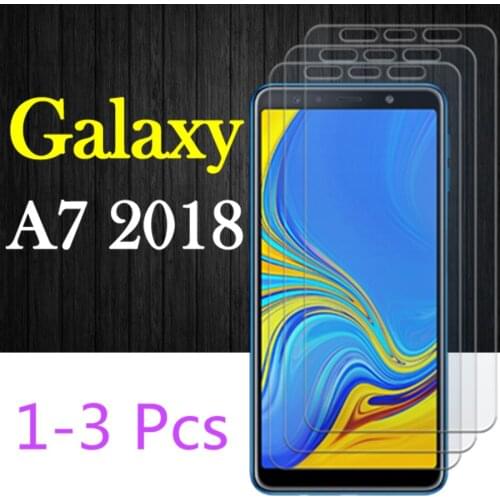 1 to 3 Pcs Tempered glass for Samsung galaxy a 7 2018 film a7 screen protector 7a a72018 galaxya7 Protective glas tremp sheet 9H