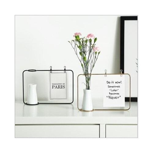 Iron Art Photo Frame Flower Vase Setting Table Decoration Clothing Shop Coffee Shop Art Accessories Nordic Decoration Home