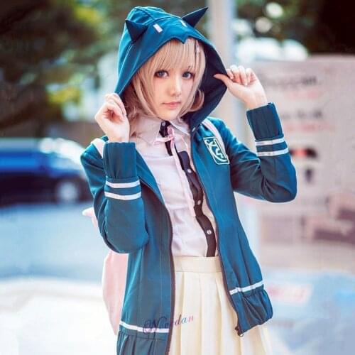 Anime Danganronpa Chiaki Nanami Cosplay Uniform Jacket Shirt Wig Bag Full Set For Women Cosplay Costume