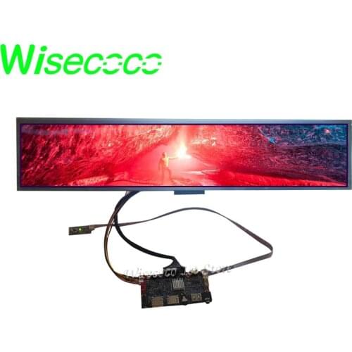 Wisecoco 24 Inch Stretched Bar LCD Panel DV240FBM-NB0 1920*360 Supermarket Shelf Screen IPS Viewing Angle 89/89/89/89 DHL Fedex