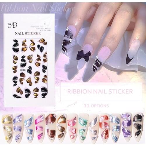 1Sheet Embossed Flower Butterfly Lace 5D Sticker Decal Wedding Nail Art Designs Floral Butterfly Japanese Manicure Decoration