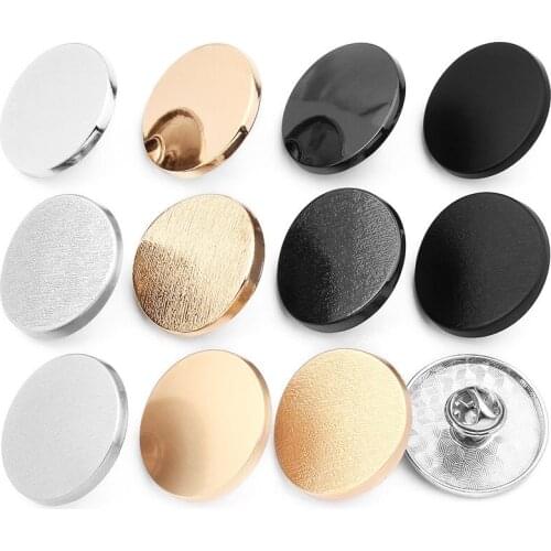 10pcs Detachable Anti-failure Clothing Accessory Buckle Large Nail-free Button Metal Flat Coat Sweater Buttons