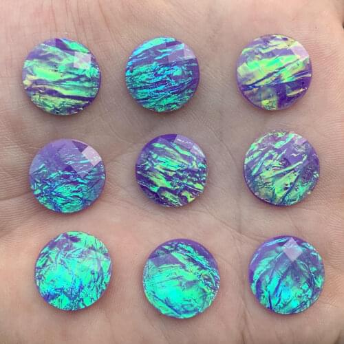 15pcs 16mm Colorful Round Flat Back stones and crystal Resin Rhinestone For Costume Button Crafts E182