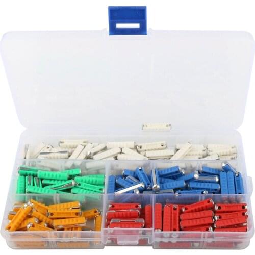200pcs Assorted Box Fuses Ceramic Bullet Classic Car 5A 8A 10A 16A 25A