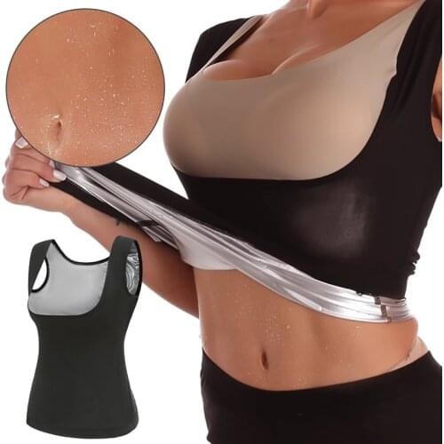 2021 Sweat Shaper Sauna Sweat To Lose Weight Woman Shirts Fat Burning Waist Trainer Body Shaper Tummy Sauna Fitness Shapewear