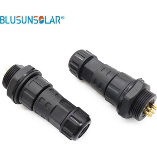 50 pcs a lot M20 waterproof wire connector plug socket Wire To Male Panel Field Assembly 2 pin to 8 pin for choose