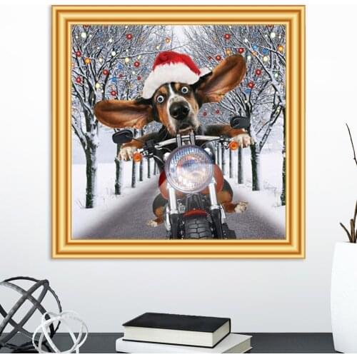 5D Diy Diamond Painting Animal Dog Cross Stitch Kit Full Drill Embroidery Mosaic Art Picture of Rhinestones Handicraft Decor