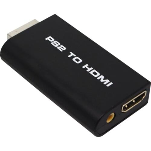 PS2 to HDMI 480i/480p/576i Audio Video Converter Adapter with 3.5mm Audio Output Supports All PS2 Display Modes