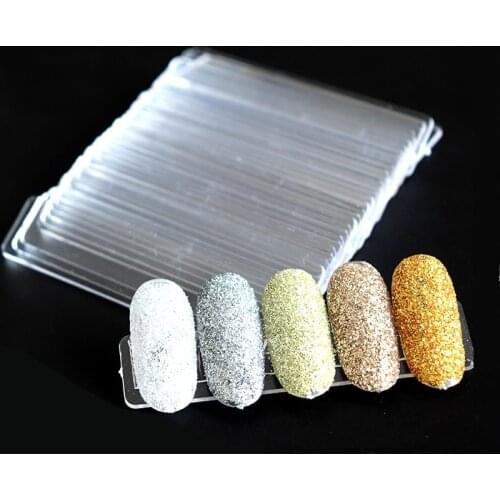 Acrylic Transparent False Nail Display Stand Holder Nail Stand For Tips Nail Art Display Practice Stand Manicure Salon Nail Tool