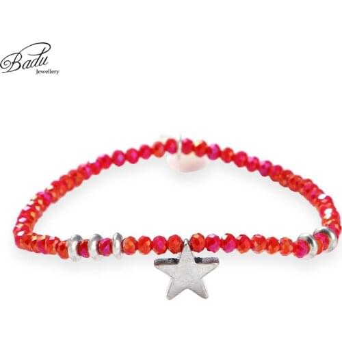 Badu Crystal Beads Bracelet for Women Star Pedant Fashion Jewelry Gift for Best Friend Daily Wearing Wholesale