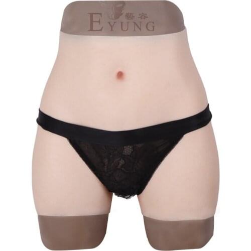 CD Cross-dressing Panties Silicone Four-corner Hip-lifting Plump Crotch Dildo Pants for Transsexuals and Shemales